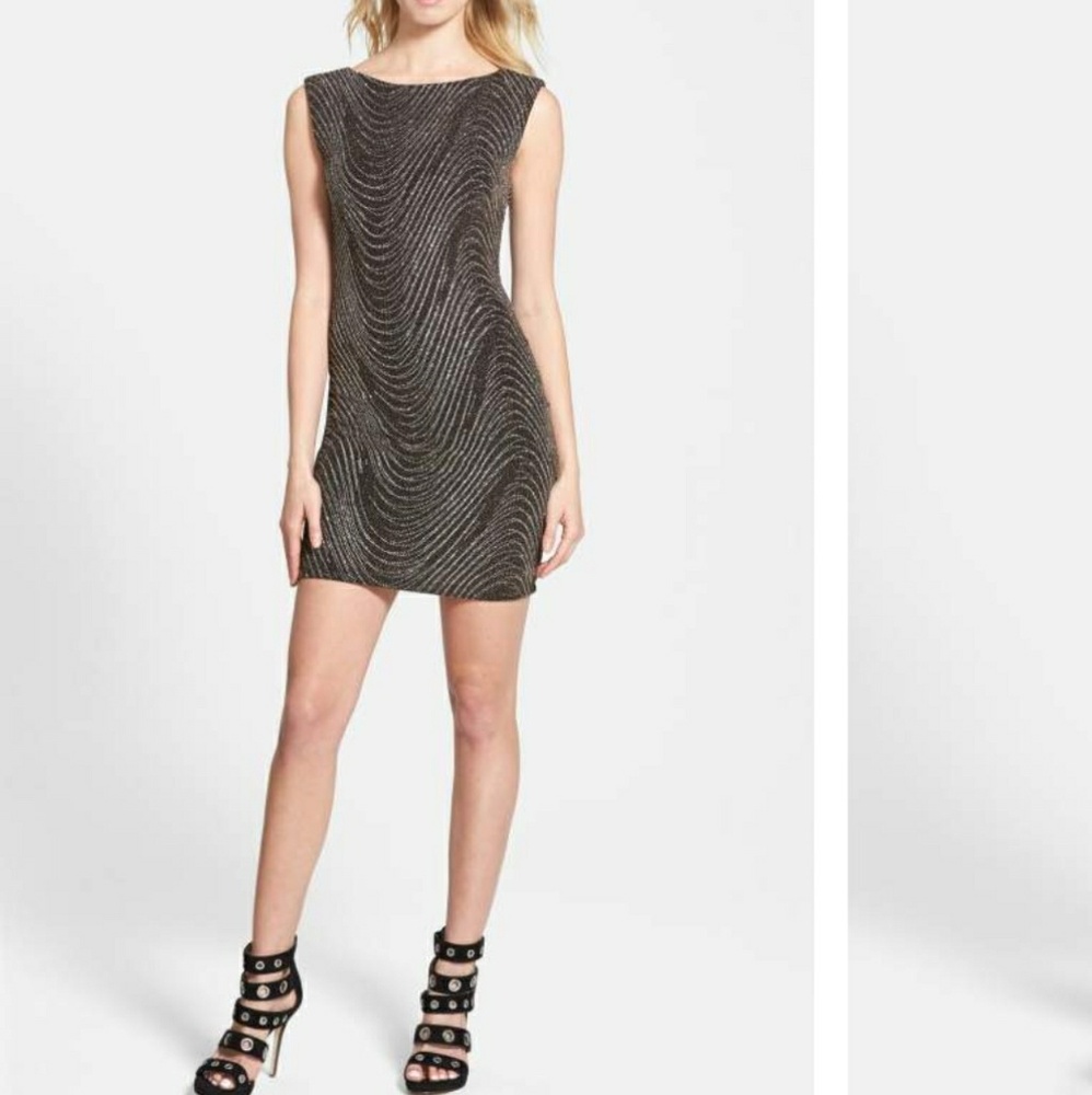 Leith glitter v back dress